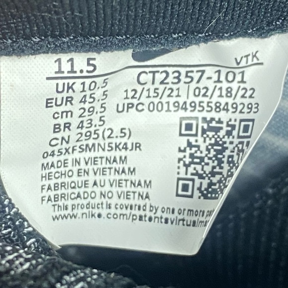 Nike React Infinity Run Flyknit 2 Oreo White Black Shoes CT2357-101 Mens Sz - Picture 9 of 9